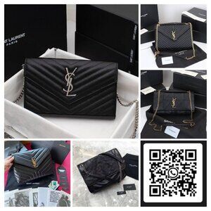 Niki Chain Bag In Crinkled And Quilted Leather Black         10.5W x 7.5H x 3.25